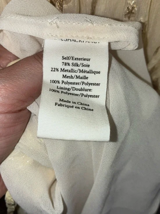 LoveShackFancy Ronny Metallic Star Maxi Dress in Sunflower Size 0 - Picture 12 of 12